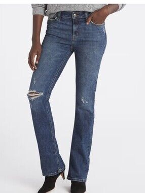 NWT Studio Blue Imogen Bootcut Denim Distressed Jeans